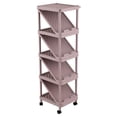 thumbnail image 3 of Zapatero organizador de zapatos, soporte de almacenamiento Vertical de 9 capas, caja de almacenamiento resistente, colgador de zapatos para pasillo, violeta rosa, 3 of 8