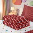 thumbnail image 5 of Erosebridal Abstract Striped Zipper Full Size Comforter Sets with Fitted Sheet and 2 Pillowcases,Line Art Zipper Bedding Set,Polkadot Reversible,4-Piece, 5 of 7