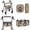 Aztec Tribal Paw Bear, variant on COEQINE Seat and Backrest Covers for Rollator Walkers with Never Tipping Over Under Seat Bag, Mobility Accessory Protective Decor for Older Elderly Gifts, Aztec Tribal Paw Bear