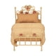 thumbnail image 4 of Cama de casa de muñecas a escala 1/12, accesorios de hierro tallado para casa de muñecas, accesorios de fotografía para dormitorio Blanco, 4 of 9