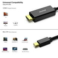 thumbnail image 2 of BENFEI 4K Mini DisplayPort to HDMI Cable, Mini DP to HDMI 6 Feet Cable (Thunderbolt Compatible), 2 of 7
