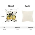thumbnail image 4 of Summer Outdoor Pillow Covers 20x20 Inch 2 Pcs, Yellow Lemon Black White Polka Dots Decorative Throw Pillows, Fruit Farmhouse Decor Pillowcase Linen Cushion Cover for Home Couch Sofa Bed, 4 of 5