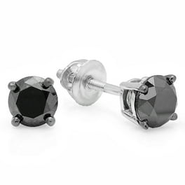 Black stud earrings walmart clearance
