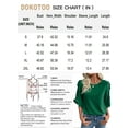 thumbnail image 5 of DOKOTOO Blouses for Women 3/4 Ruffle Sleeve Crewneck Tops Business Work Blouse Casual Dressy Loose Shirts, 5 of 10