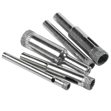 

5Pcs Diamond Coated Core Bit Set Tool For Tile Marble Glass Ceramic 5/6/8/10/12mm