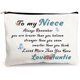 thumbnail image 1 of Regalo para sobrina, bolsa de cosméticos de maquillaje, You are Braver Than You Think Love Auntie-Artículos de tocador, organizador de accesorios de joyería, bolsa con cremallera, regalo para niña,, 1 of 6
