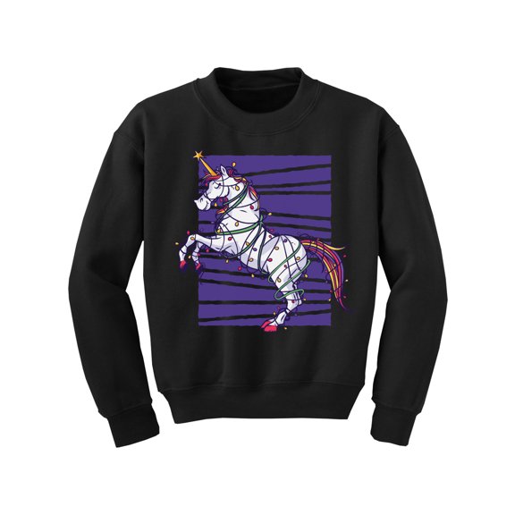 Awkward Styles Christmas Sweater for Boys Girls Kids Youth Purple Xmas Unicorn Sweatshirt