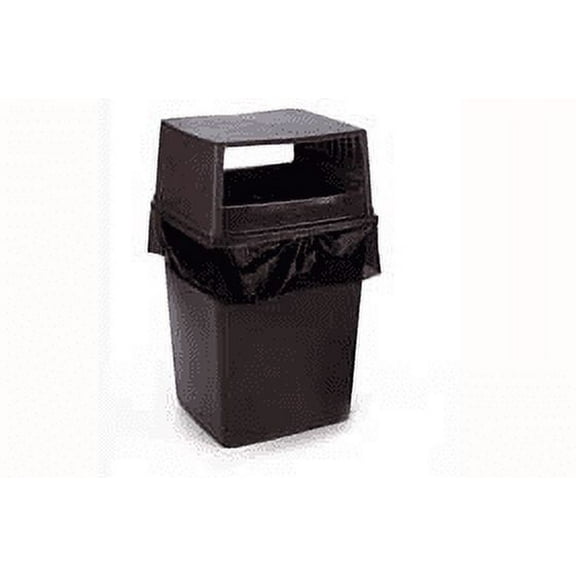 55-60 Gallon Heavyweight Can Liners, 25W X 17D X 54L, Black LLD Polyethylene, 3 Mil - Case of 100 Bags