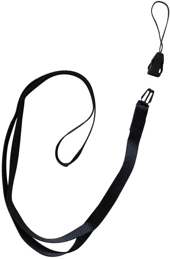 5 Pack Nylon Lanyards/Strap for USB Flash Drive Cell Phone iPod Mp3 Mp4 ID Card Badge Holder Men Women and Other Small Electronic Devices Lanyard Button, Black