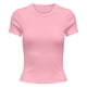 thumbnail image 1 of ONLY Camiseta de mujer - ONLVAL LIFE O-NECK TOP, cuello redondo, algodón, liso Rosa S (Small), 1 of 3