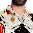 thumbnail image 5 of Seven Starred Ladybird Men's Short Sleeve Shirts, Casual, Printed, Button Down, Beach Shirt - Spread Collar Tops for Summer Beach Fun, 5 of 6