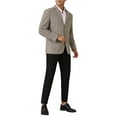 thumbnail image 2 of INSPIRE CHIC Houndstooth Blazer for Men's Classic Fit Business Two Button Plaid Sports Coat, 2 of 6