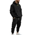 thumbnail image 3 of MLQIDK Men's Big and Tall Sweatsuits 2 Piece Set Athletic Workout Gym Sport Fleece Zip up Hoodie and Sweatpants Tracksuits Winter Jogging Sweat Suits Lounge Outfit Dark Gray L, 3 of 6