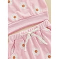 thumbnail image 6 of Bagilaanoe 2pcs Toddler Baby Girl Shorts Set Short Sleeve Daisy Print T Shirt Tops + Shorts 6M 12M 18M 24M 3T Kids Casual Summer Clothes, 6 of 8
