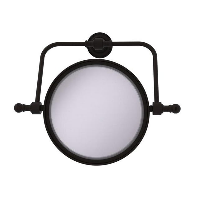 Allied Brass RDM-4/4X Retro Dot Collection Wall Mounted Swivel 8 Inch Diameter with 4X Magnification Make-Up Mirror, Oil Rubbed Bronze