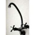 thumbnail image 4 of Kingston Brass KS114MB Essex Two Handle Wall Mount Kitchen Faucet, Matte Black, 4 of 5