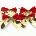 thumbnail image 4 of Lazos de Navidad rojos de 12 piezas, decoraciones colgantes, oro, plata, Bowknot, adornos para árbol de Navidad, regalo de fiesta de año nuevo, decoración, 4 of 4