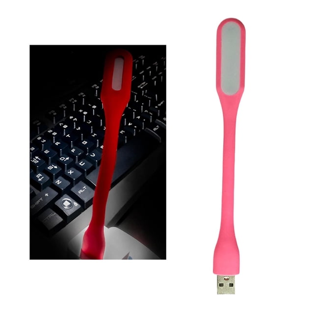 Lámpara de lámpara LED USB Flexible, de Lectura de lámpara Portátil de Flexible para Computadora Portátil, Computadora, Cuade Rosa