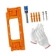 thumbnail image 5 of Kit de instalación de bisagras Accesorios fáciles de usar Plantilla de enrutador de bisagra de puerta Naranja, 5 of 9