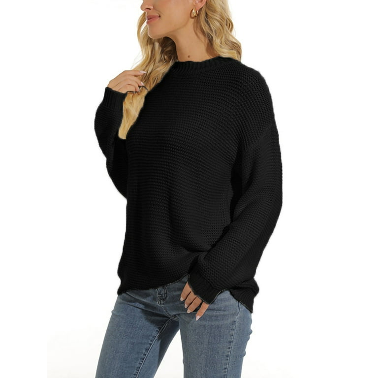 Ladies plain store black jumper