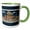 Green/White, variant on 3drose, Haddon Hall, Atlantic City, New Jersey Beach Scene, 11oz Two-tone Red Mug