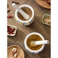 thumbnail image 4 of Manual Garlic Pounder Ceramic Multifunctional Grinding Pill Churn Pounding Chili Grinding Herb Grinder Kitchen Mixing Grinding Bowl, 4 of 6