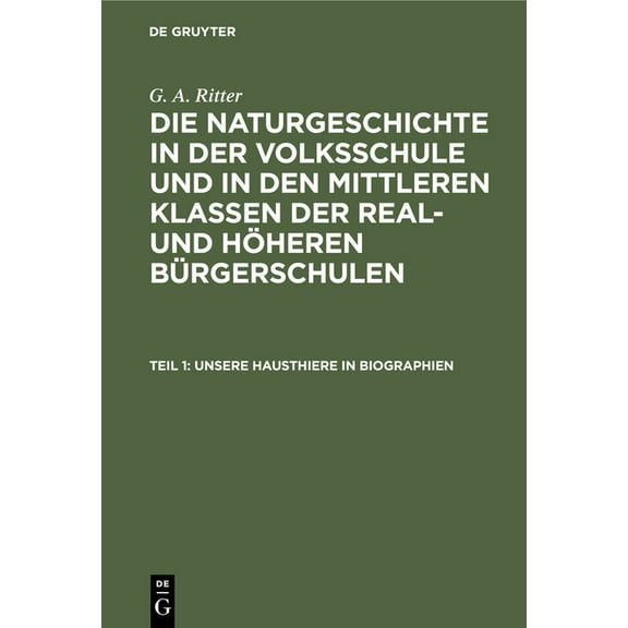 Unsere Hausthiere in Biographien, (Hardcover)