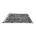 thumbnail image 2 of Ahgly Company Machine Washable Indoor Round Abstract Gray Modern Area Rugs, 3' Round, 2 of 4
