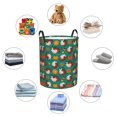 thumbnail image 3 of Lsque Cartoon Turkey pattern Laundry Hamper Basket, Tall Woven Rope Hamper Basket for Clothes, Lightweight Storage Basket, Collapsible Waterproof-Medium, 3 of 8