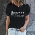 thumbnail image 2 of Xuewenshw Haut Décontracté pour Femmes, Mode, Manches Courtes, Col Rond, Tee-Shirt Long, 2 of 5