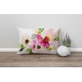 thumbnail image 4 of 12x20 Inches Pillow Covers Rustic Farmhouse Decor Beautiful Watercolor Flower Pillowcases Cotton Linen Pink Floral Throw Pillow Case Cushion Cover for Sofa Couch Bedroom, 4 of 6