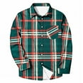 thumbnail image 5 of Yusimy Men's Casual Cotton Flannel Plaid Overshirt Jacket - Long Sleeve Button-Down, Warm Comfortable Fabric, Fall Winter Layering & Outdoor Wear, 5 of 5