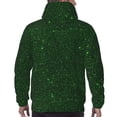 thumbnail image 7 of Pofeuu Emerald Green Sparkling Print Mens Casual Hooded Collar Drawstring Hoodies Pullover Sweatshirts Casual Long Sleeve Shirts-X-Large, 7 of 7