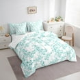 thumbnail image 3 of Manfei Pink Sakura 7 Pieces Bedding Comforter Set,Japanese Style Full Bedding Set Lightweight,Chic Flower Fitted Sheet Flat Sheet,Microfiber Cherry Blossom Room Decor,Reversible, 3 of 7