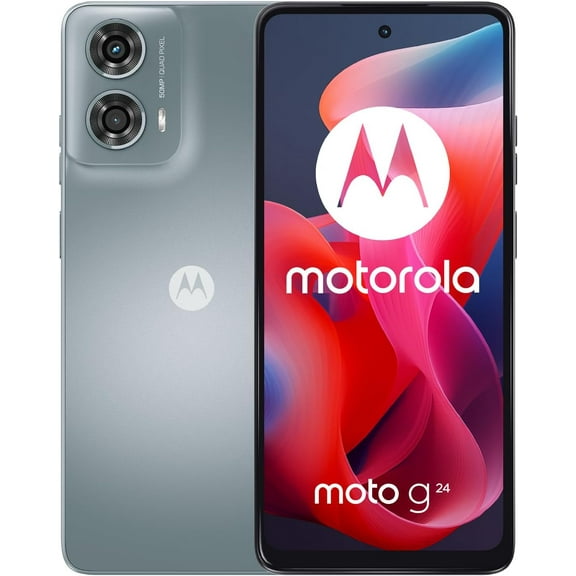 Open Box Motorola Moto G24 (2024) 6.56" 90Hz IPS LCD Display | 8GB RAM 128GB Storage | GSM Unlocked Smartphone | International Model Dual SIM (XT2423-3)