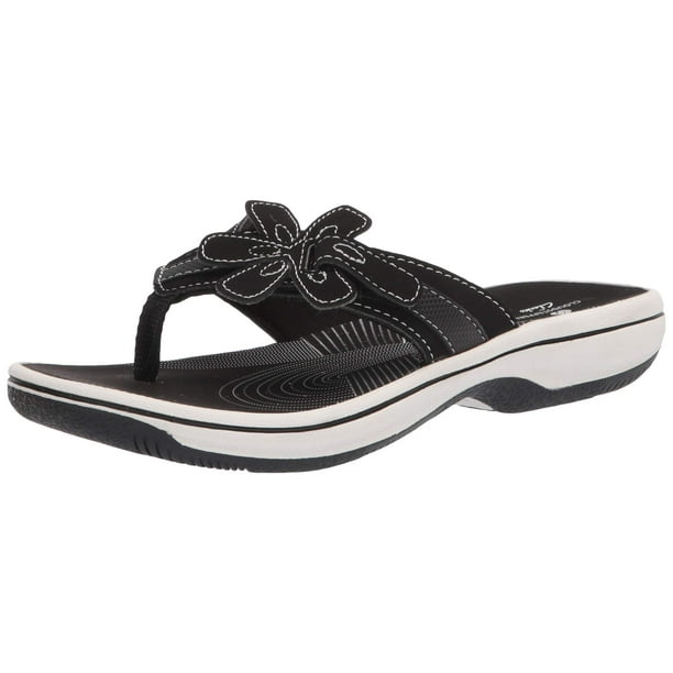 Clarks Brinkley Flora, chanclas para mujer, color negro sintético 8