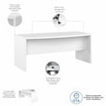 thumbnail image 3 of Echo 72W Bow Front Desk in Pure White - Engineered Wood, 3 of 7