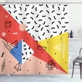 thumbnail image 1 of Ambesonne Abstract Shower Curtain, Modern Trippy, 69"Wx75"L, Multicolor, 1 of 3