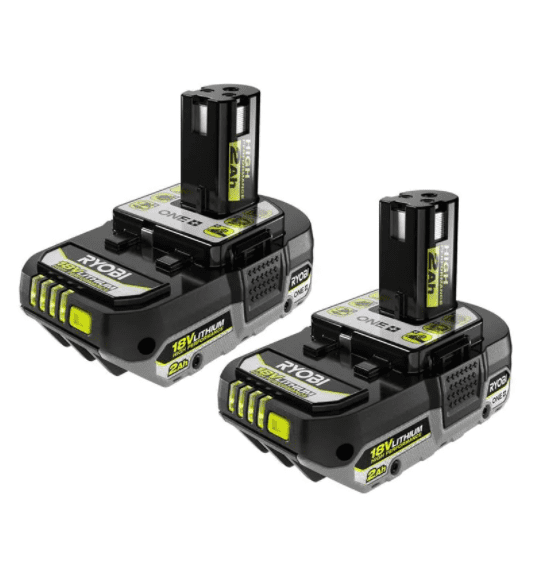 RYOBI RY18DD04 18V 2.0 Ah Battery Powered 1/2 in Drill Driver 750 in lbs 2100 RPM, 2 Piece