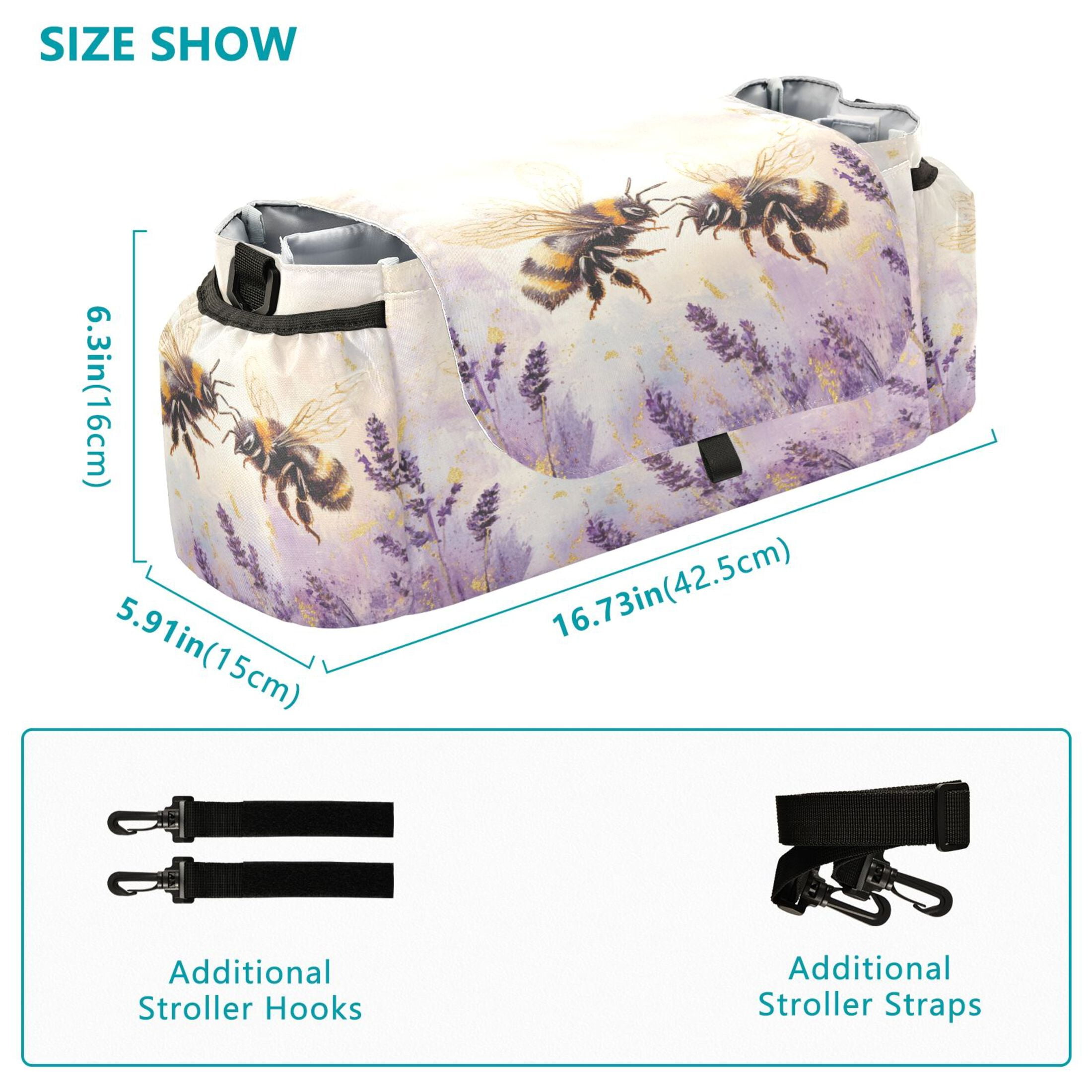 DIXRUYEE Stroller Organizer Buzzing Harmony Printed