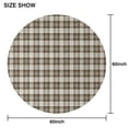 thumbnail image 6 of Brown and White Checkerboard Checkered Pattern Round Tablecloth 60"x60",Wrinkle Wipeable Table Cloth for Kitchen Dining Room Picnic Patio Party, 6 of 6