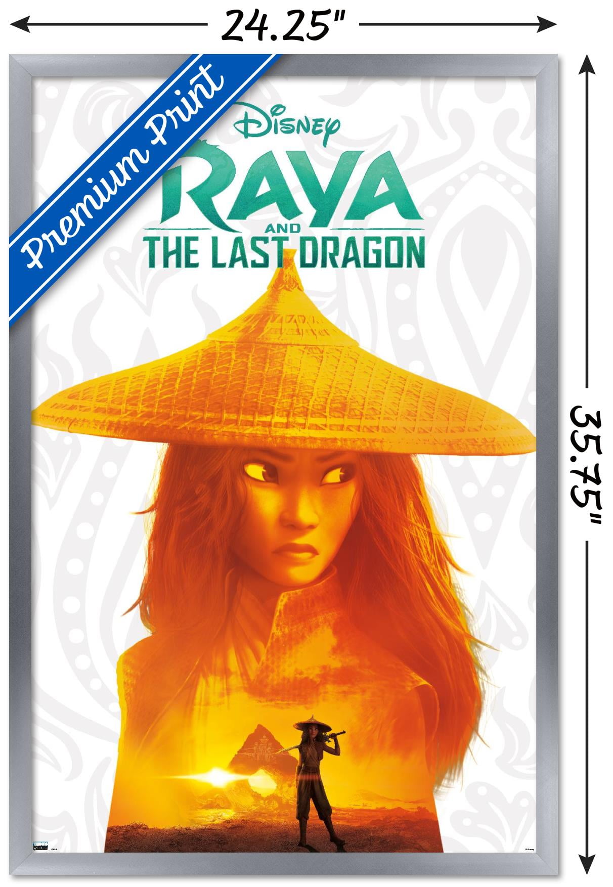 Disney Raya and the Last Dragon - Inner Warrior Wall Poster, 22.375" x 34", Framed