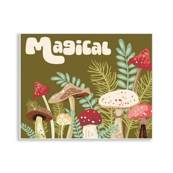 Stupell Industries Magical Botanical Mushrooms Botanical & Floral Painting Unframed Art Print Wall Art, 14 x 11