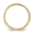 thumbnail image 2 of 14K Yellow Gold Ring Band Eternity Diamond Round Polished Shared Prong 1 2ct, 2 of 4
