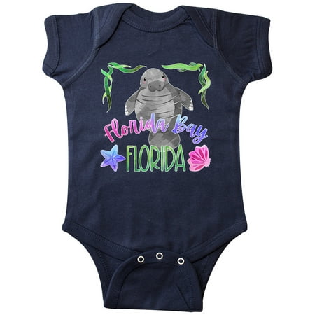 

Inktastic Florida Bay Florida Cute Swimming Manatee Gift Baby Boy or Baby Girl Bodysuit
