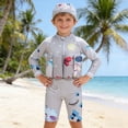 thumbnail image 2 of ibiyuan Toddler Boys Swimsuit Kids Buoyancy Swimsuit Boys' And Girls' Swimsuit Swimsuit Surfing Buoyancy Swimsuit (4 8 Years),7-8 Years, 2 of 4
