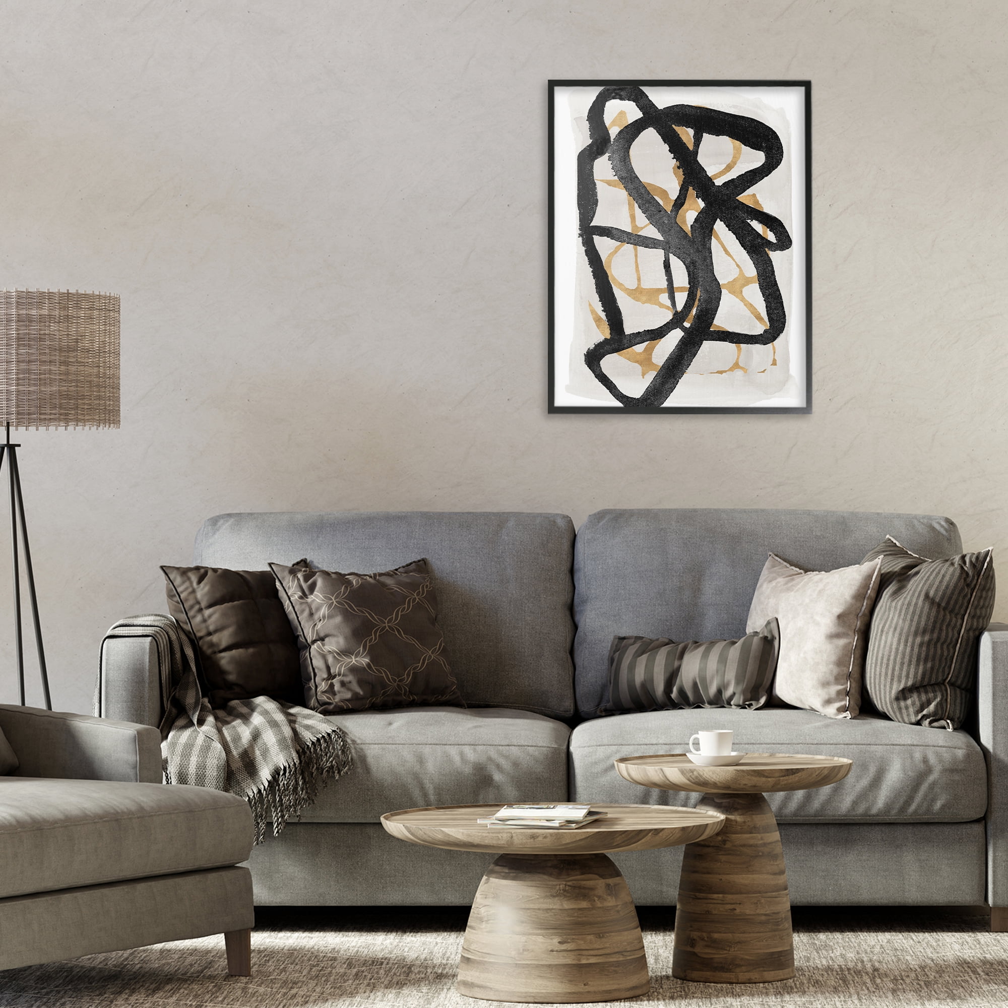 Stupell Industries Expressive Hindsight in Black Black Framed Giclee Art, design by Lucille Price
