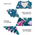 thumbnail image 2 of TIYOMI Plus Size Tops for Women Blue Floral Short Sleeve Summer Flower T-Shirts V-Neck Basic Tees Casual Blouses 2XL 18W 20W, 2 of 3