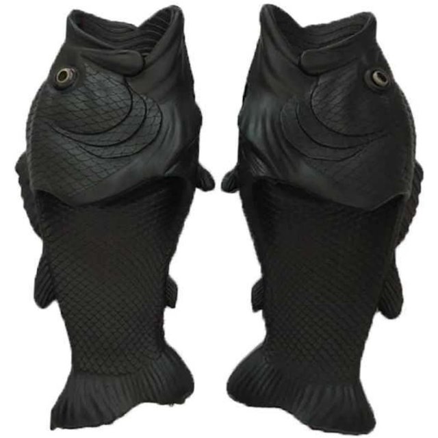 LGUZECYK Fish Slippers New Men's Funny Creative Fashion Salted Fish Slippers Trendy Sandals To Wear Outside