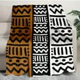 thumbnail image 5 of This Flannel Blanket Is Inspired by African Tribal Style, Showcasing The Classic Combination of Black, White And Brown Colors. The Pattern Is Simple Yet Rhythmic, 5 of 6